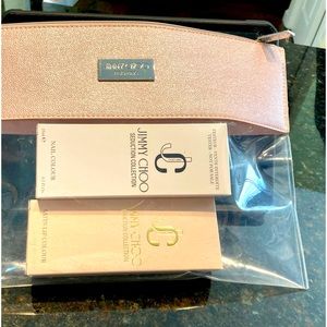 Jimmy choo nail color and lip color and pouch